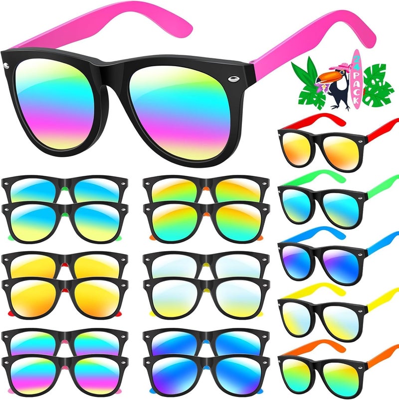 GINMIC Kids Sunglasses Bulk, Neon Sunglasses Party Favors with UV400 Protection, Boys and Girls, Party Favor For Kids, Birthday Graduation Party Supplies, Beach, Pool Party Favors - Image 1